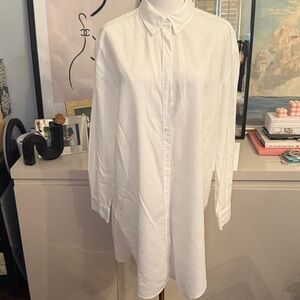 White bottom down dress